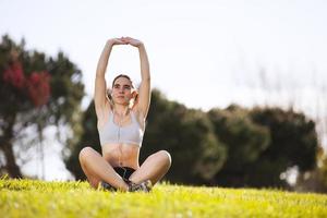 Woman exercising in outdoor photo