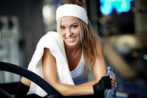 Fitness on a treadmill photo