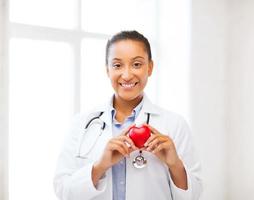 african doctor with heart photo