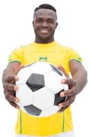 Retrato de jugador de fútbol brasileño foto