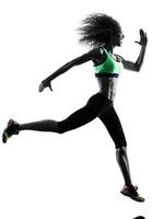 woman runner jogger running jogging silhouette photo