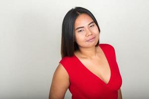 mujer asiática con sobrepeso foto