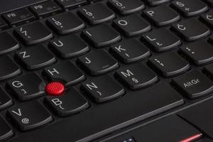 Laptop keyboards with pointing stick detail