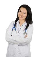 Asian woman Doctor Isolated photo