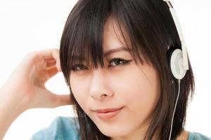 Asian woman and headphone photo