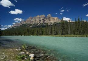 Castle Mountain & Bow River in Banff National Park photo