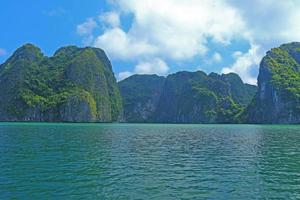 cat ba islands and rock formations photo