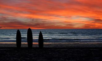 Silhouette of Surfboard photo