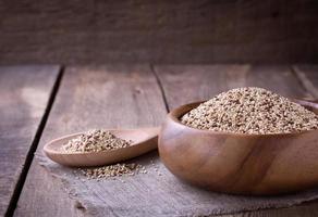 quinoa on the wooden desk