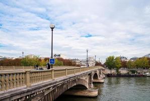 Seine river and Bridge in Paris, France photo