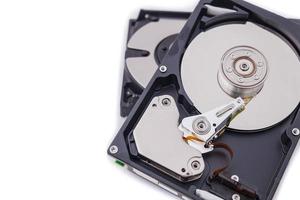 Hard Disk drives isolate on white background. photo