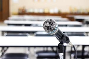microphone in meeting  or conference room photo