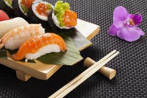 The composition of nigiri sushi photo