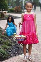 Two Young Girls at Easter photo