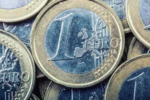 Euro coins. Euro money. Euro currency. photo