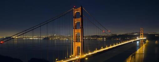 Light Trails on San Francisco Golden Gate Bridge photo