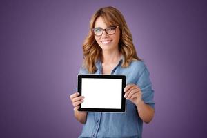 Professional women with digital tablet