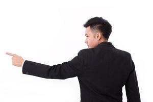 businessman executive pointing