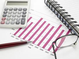 business graph chart stock market office desk finance photo