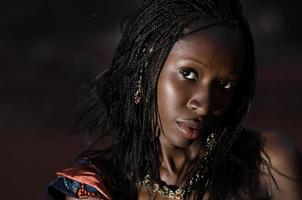 Dramatic Portrait of an African Fashion Model photo