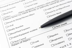 formulario de accidente de informe de empleado