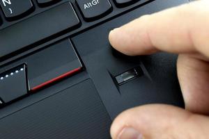 Laptop fingerprint reader