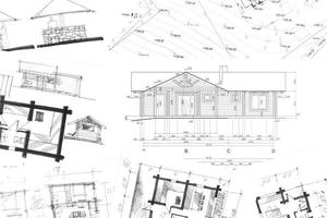 architectural hand drawings background