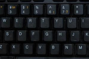 primer plano del teclado de la computadora foto