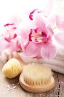 spa y baño con flor de orquídea
