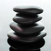 Spa stones stacked in perfect balance. photo