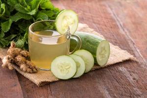 cucumber and herbs juice