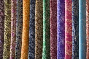 A vibrant selection of Batik sarongs