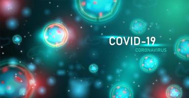 cartel de infección por coronavirus verde vector