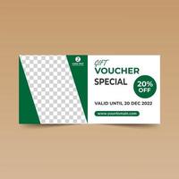 Gift Voucher with Angled Photo Frame vector