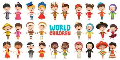 Multicultural Characters Of The World vector
