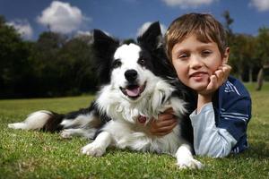 Boy and Dog photo