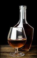 cognac in bottles and glasses