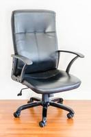 Black leather business office chair photo