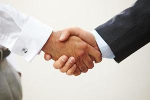 Closeup of a business handshake photo