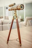 telescopio de latón vintage