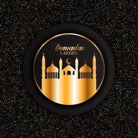 elegante fondo ramadan kareem con puntos dorados vector