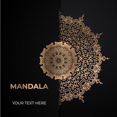 Golden Ornate Mandala Design 