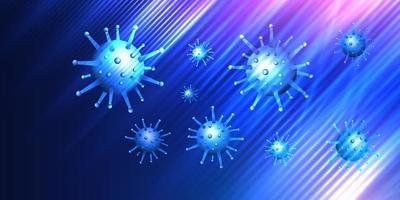 Covid 19 Virus Cell Medical Background  vector