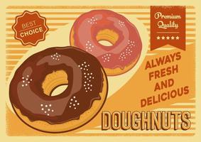 Premium Quality Doughnuts Signage Poster vector