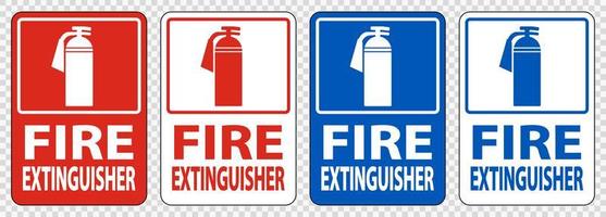Fire Extinguisher Sign Symbol Set 