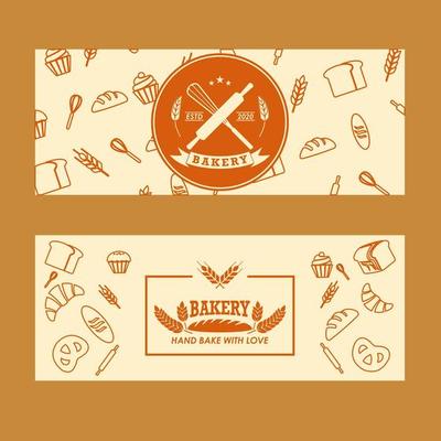 Set of bakery banners