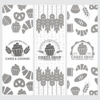 Vintage bakery banners