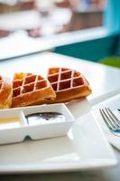 Waffle for breakfast photo