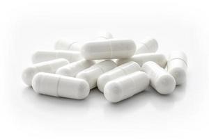 White medicine capsules