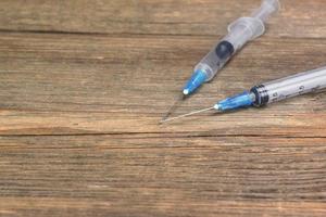 Two Empty Medical Syringes photo